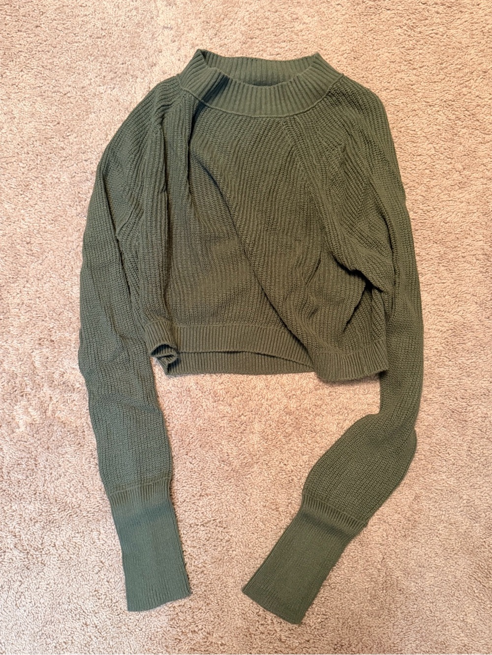 Hollister Olive Green Mock Neck Sweater
